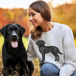 Schwarzer Labrador Retriever Niedlicher Cartoon Do Sweatshirt