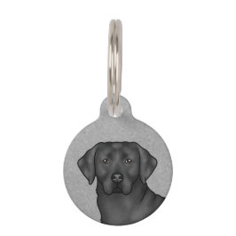 Schwarzer Labrador Retriever Niedlicher Labrador D Haustiermarke