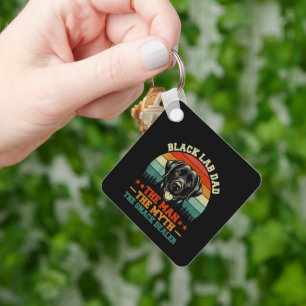 Schwarzer Labrador Retriever Papa Schwarzer Lab Pa Schlüsselanhänger