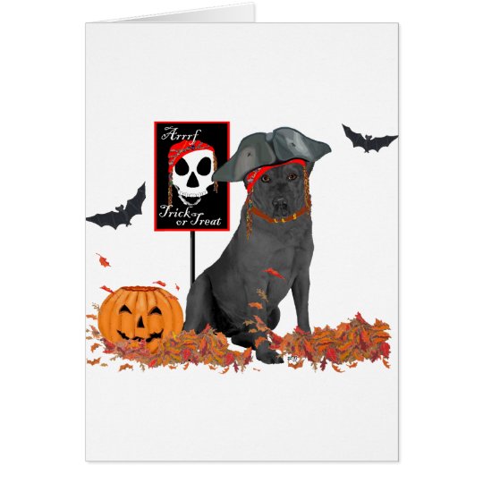 Schwarzer Labrador retriever-Pirat Karte