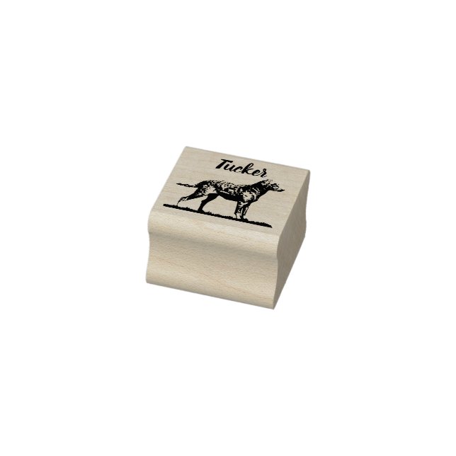 Schwarzer Labrador Retriever Print Individuelle Na Gummistempel (Stempel)