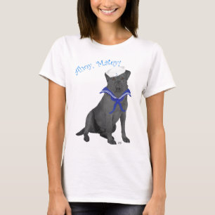 Schwarzer Labrador Retriever Seemann T-Shirt