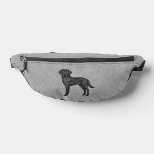 Schwarzer Labrador Retriever Süßer Cartoon-Labrado Bauchtasche