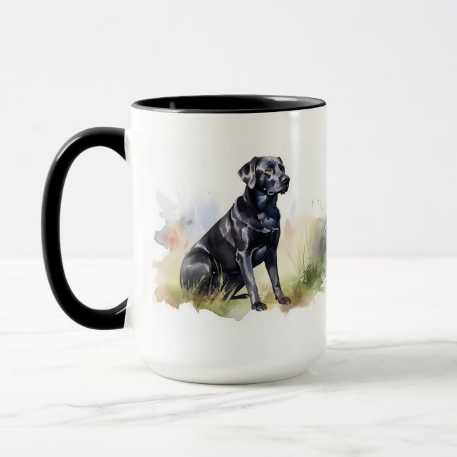 Schwarzer Labrador Retriever Tasse (Links)