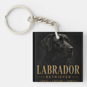 Schwarzer Labrador Retriever Treuer Familienhund P Schlüsselanhänger