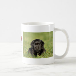 Schwarzer Labrador Retriever Welpe Kaffeetasse