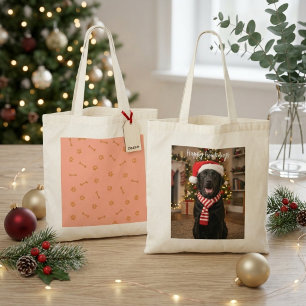 Schwarzer Labrador Santa-Hut Frohe Howlidays Tragetasche