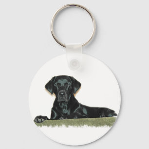 Schwarzer Labrador-Schlüsselanhänger Schlüsselanhänger