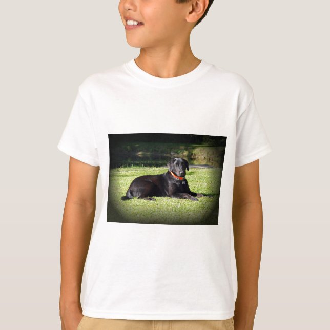 Schwarzer Labrador T-Shirt (Vorderseite)
