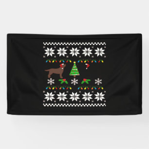 Schwarzer Labrador und Chocolate Labrador Frohe We Banner