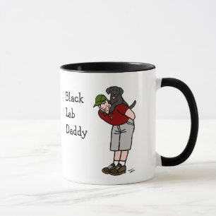Schwarzer Labrador-Vati Tasse