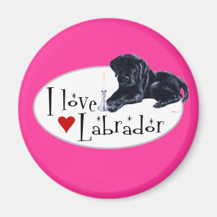Schwarzer Labrador-Welpe Magnet