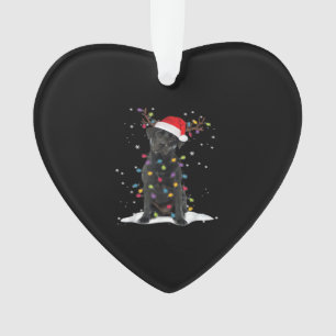 Schwarzer Labrador Xmas Hund Weihnachtsbaum Licht Ornament