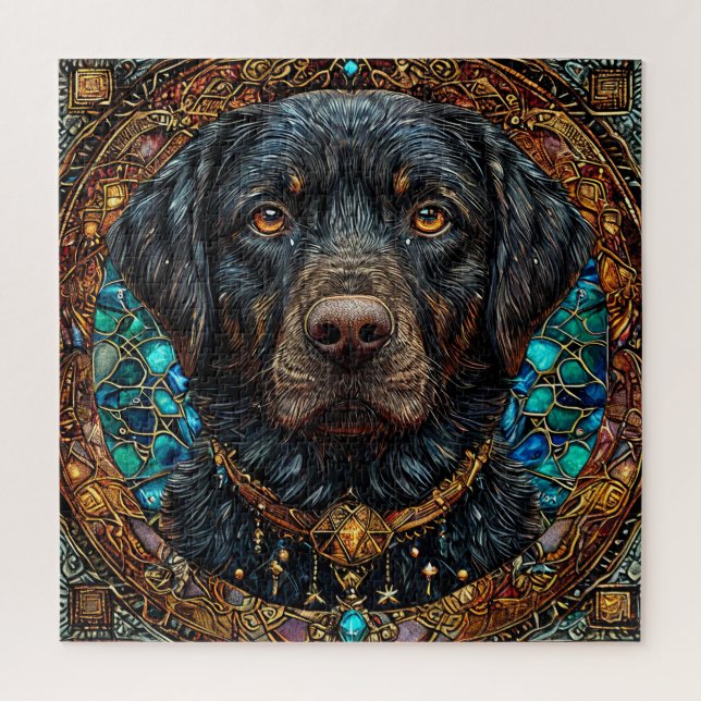 Schwarzer Labradorhund (Vertikal)