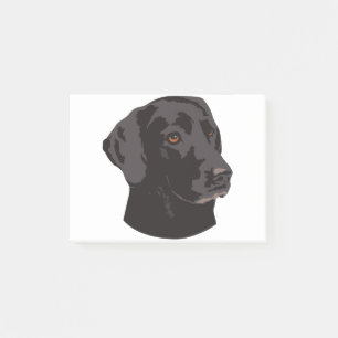 Schwarzer Labradorhund Post-it Klebezettel