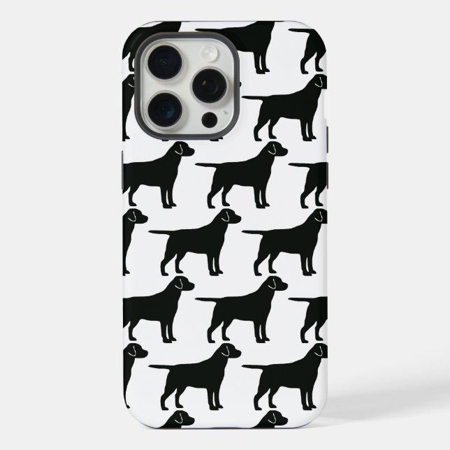 Schwarzer Labradors Hund iPhone 15 Pro Max Hülle (Rückseite)