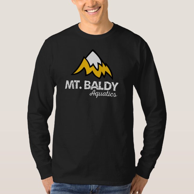 Schwarzer langer die Hülsen-T - Shirt der Männer (Vorderseite)