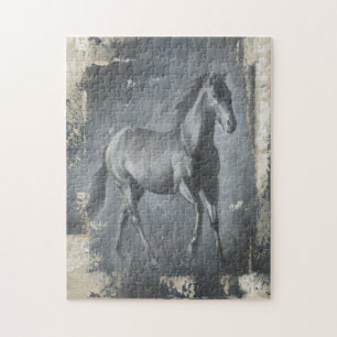 Schwarzer laufender Stallion