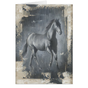 Schwarzer laufender Stallion