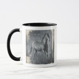Schwarzer laufender Stallion Tasse