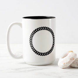 Schwarzer Laurel Blätter Kranz Zweifarbige Tasse