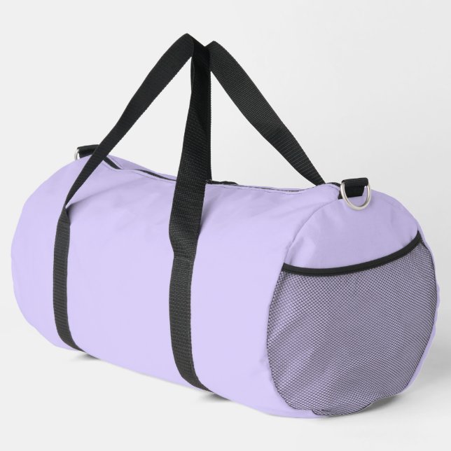 Schwarzer Lavendel mit fester Farbe Duffle Bag (Rechte Ecke)