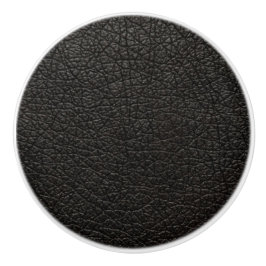 Schwarzer Leder Keramikknauf