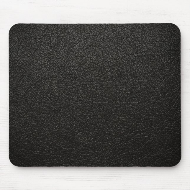 Schwarzer lederner Beschaffenheits-Hintergrund Mousepad (Vorne)