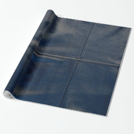 Schwarzer lederner Blick Geschenkpapier