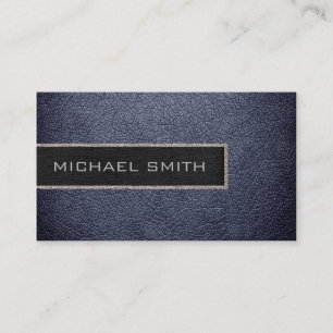 Schwarzer Lederschacht Visitenkarte
