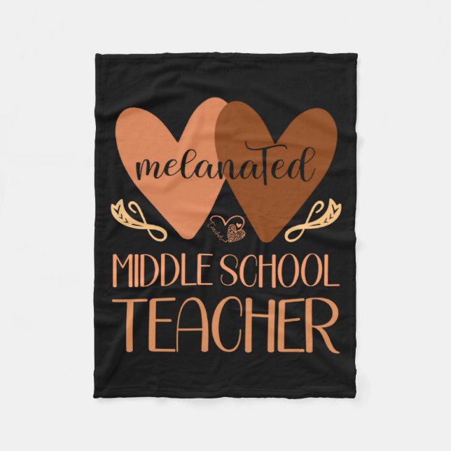 Schwarzer Lehrer der Mittelschule Schwarze Geschic Fleecedecke (Vorderseite)