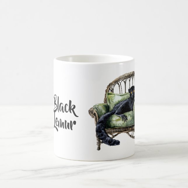 Schwarzer Lemur-Stuhl Kaffeetasse (Mittel)