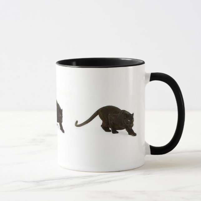 Schwarzer Leopard, der, schwarzer anpirschender Tasse (Rechts)