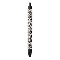 Schwarzer Leopard-Druck mit weißem Pfirsich