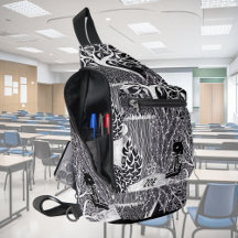 Schwarzer Leopard im Dschungel, handgezeichnet, ge