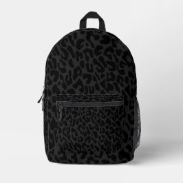schwarzer Leopardendruck Bedruckter Rucksack