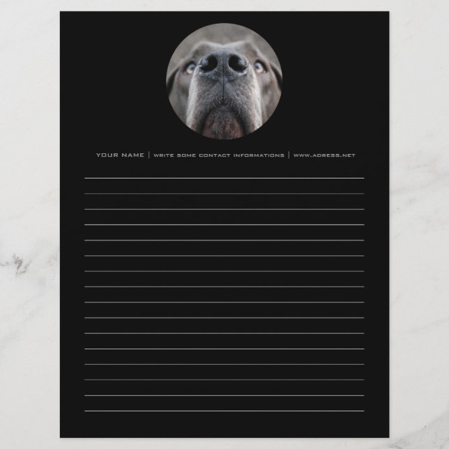 Schwarzer Letterhead (Vorderseite)