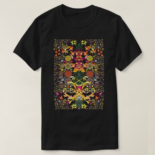 SCHWARZER LICHTJUNGLE DER FREUDE T-Shirt (Design vorne)