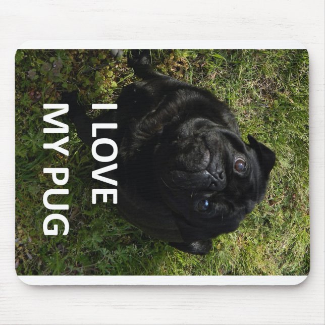 schwarzer Liebe w des Mops pic Mousepad (Vorne)