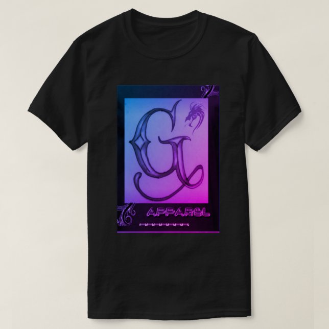 Schwarzer, lila und rosa G/Apparel T - Shirt (Design vorne)