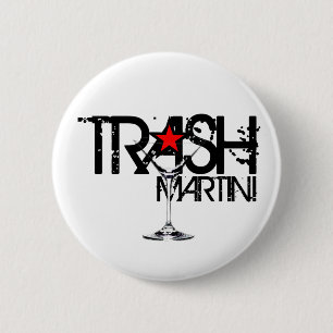 Schwarzer Logo-Knopf Abfall-Martinis Button