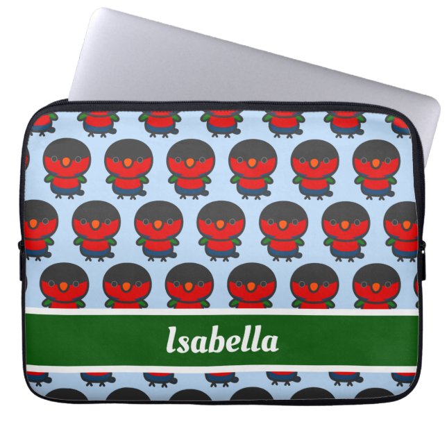 Schwarzer Lory Laptopschutzhülle (Vorderseite)