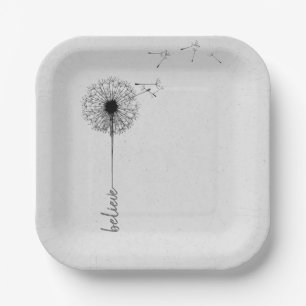 Schwarzer Lüster glauben Inspiration Pappteller