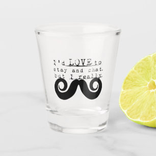 Schwarzer Lustiger Humor Ich Schnurrbart Schnapsglas