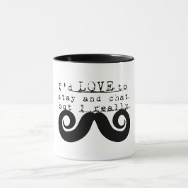 Schwarzer lustiger Humor Ich Schnurrbart Tasse