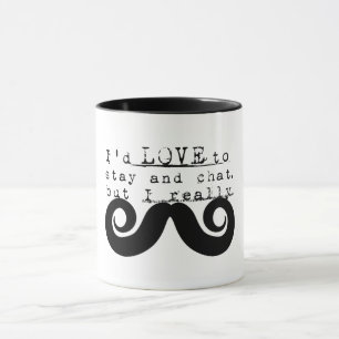 Schwarzer lustiger Humor Ich Schnurrbart Tasse