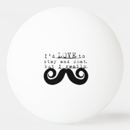 Schwarzer lustiger Humor Ich Schnurrbart Tischtennisball