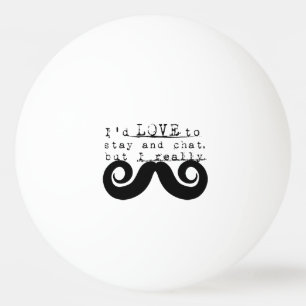 Schwarzer lustiger Humor Ich Schnurrbart Tischtennisball