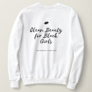 Schwarzer Mädchenschlaf. Saubere Schönheit für Sweatshirt