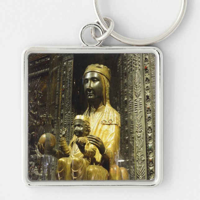 schwarzer madonna Montserrat-Schlüsselanhänger Schlüsselanhänger (Vorne)
